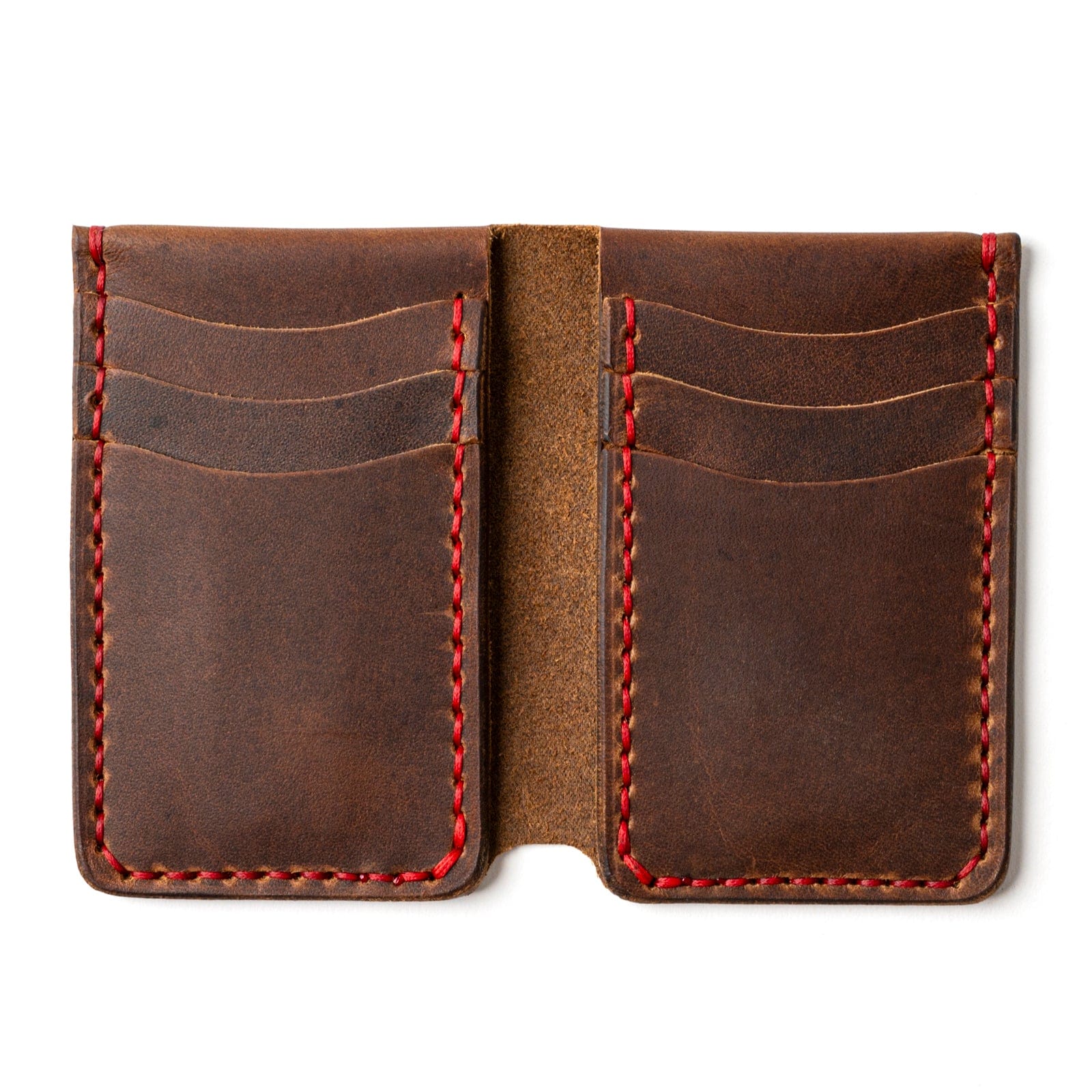 Leather Vertical Wallet - Heritage Brown Popov Leather®