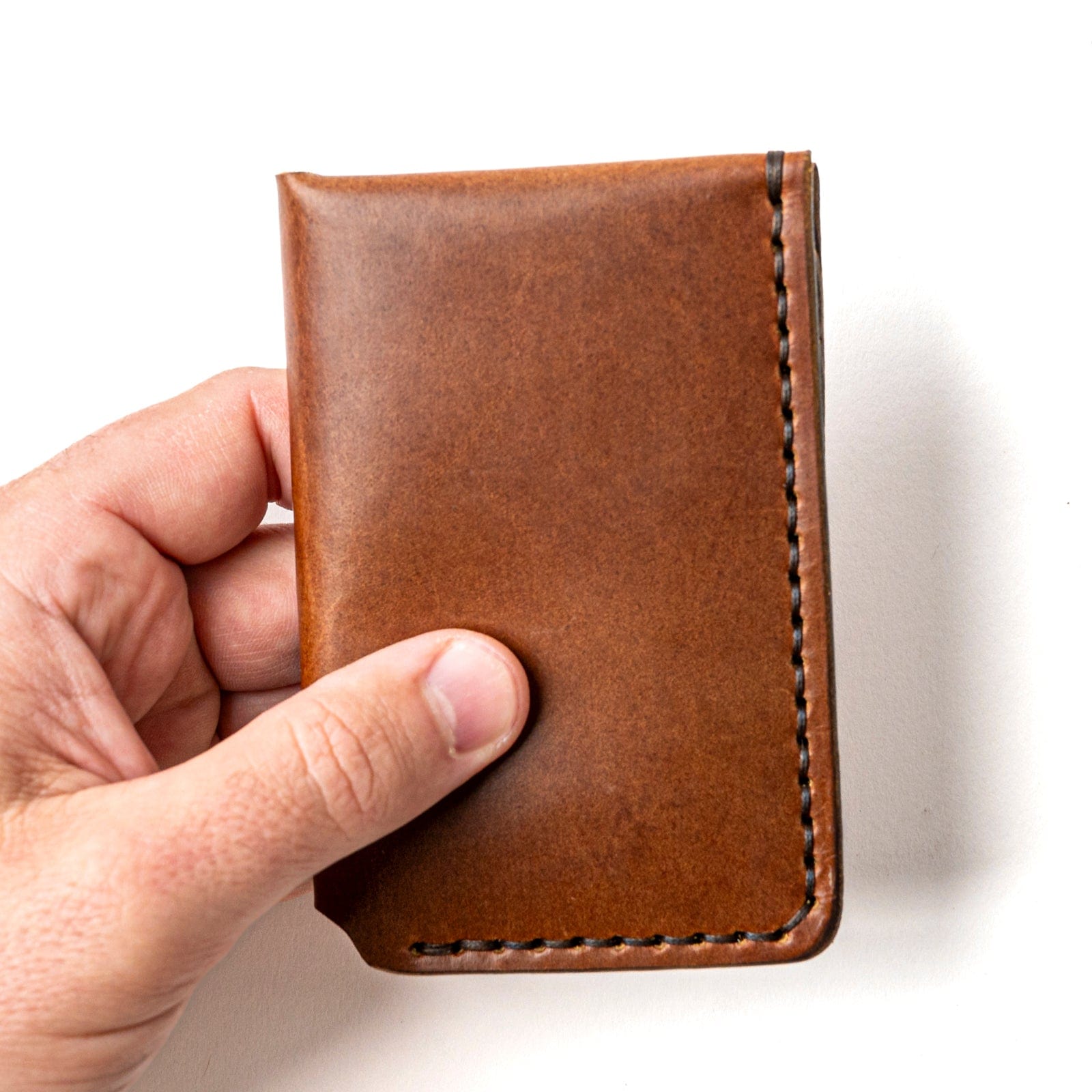 Leather Vertical Wallet - Natural Popov Leather®