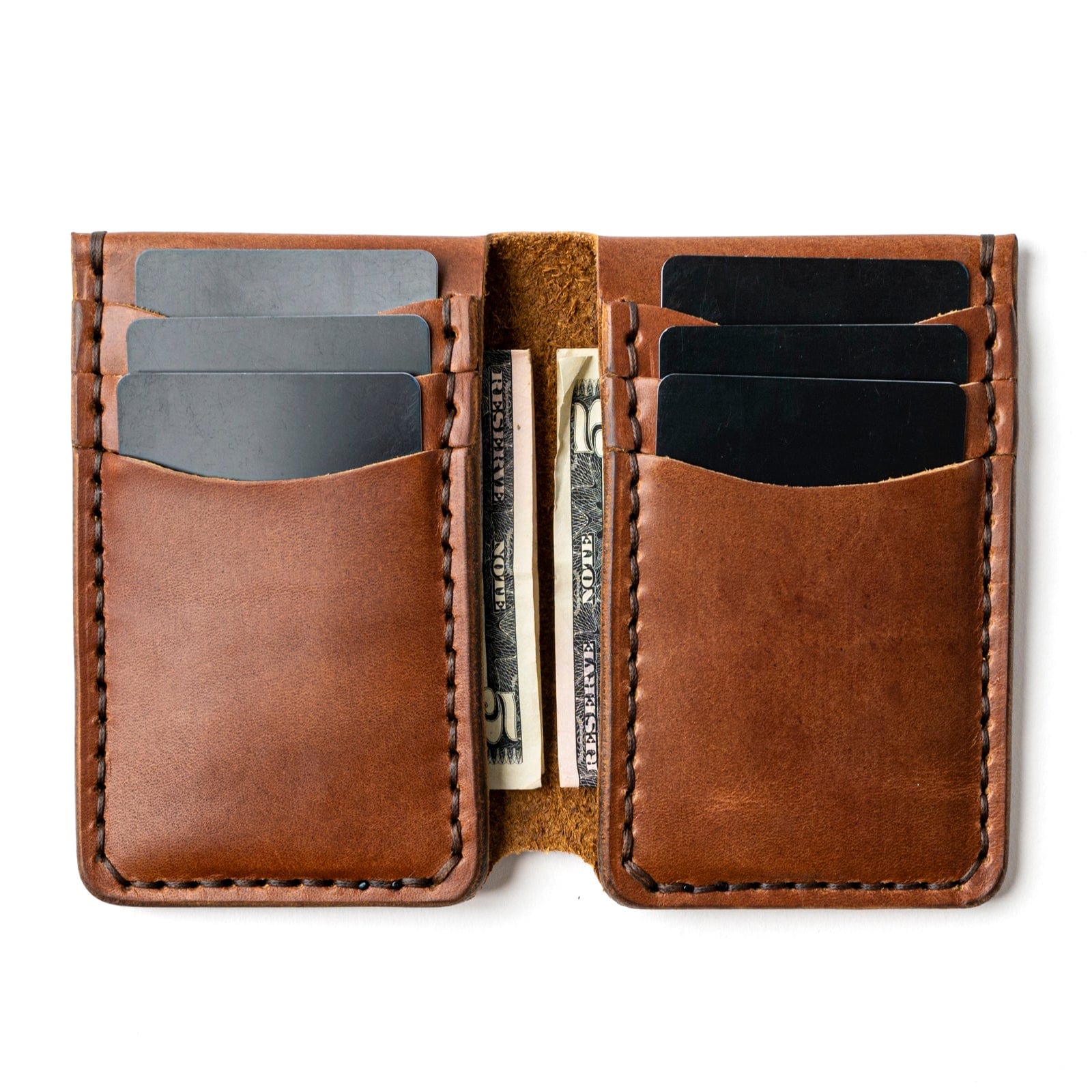 Leather Vertical Wallet - Natural Popov Leather®