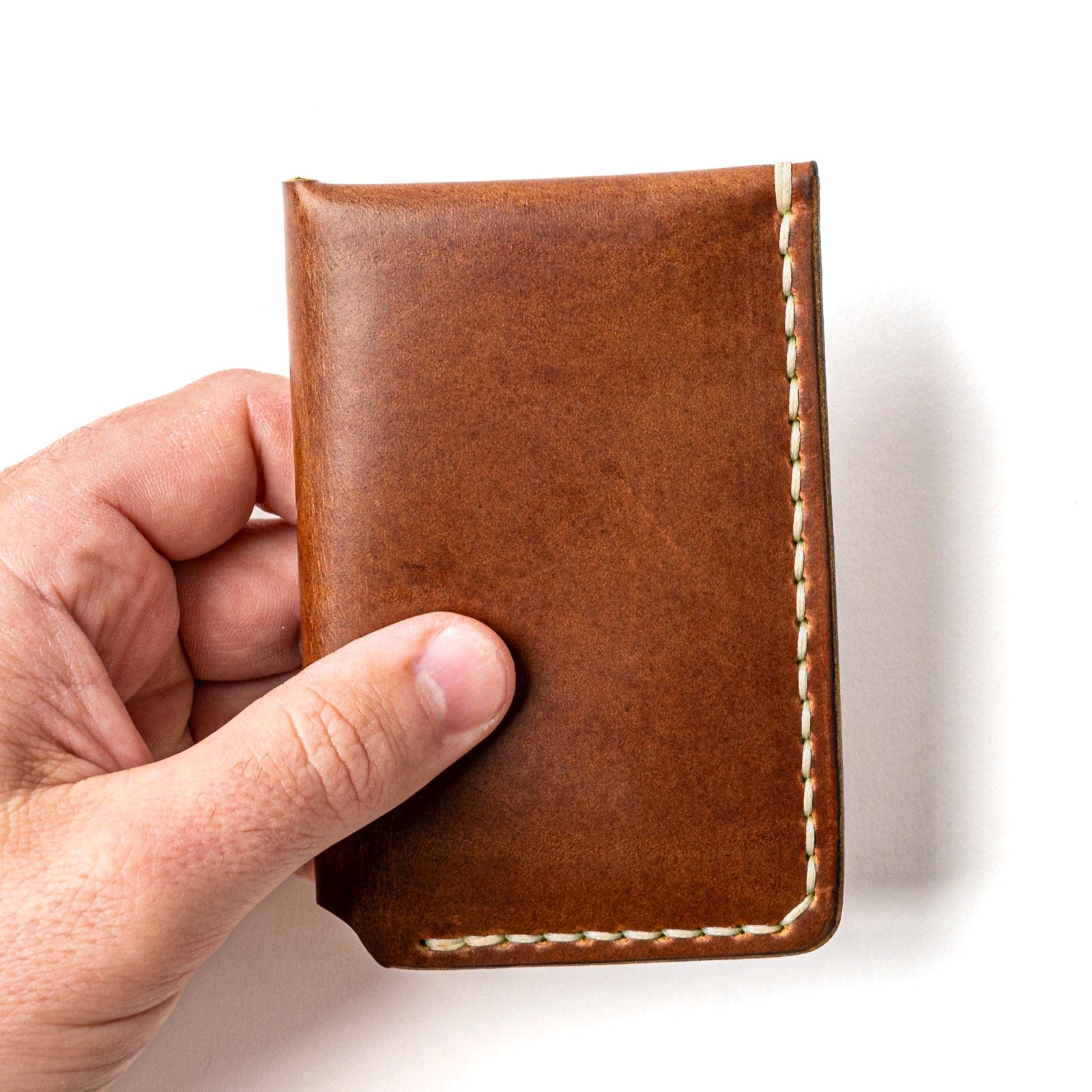 Leather Vertical Wallet - Natural Popov Leather®