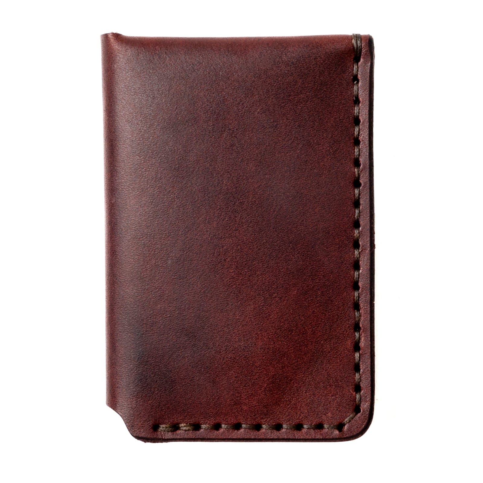 Leather Vertical Wallet - Oxblood Popov Leather®