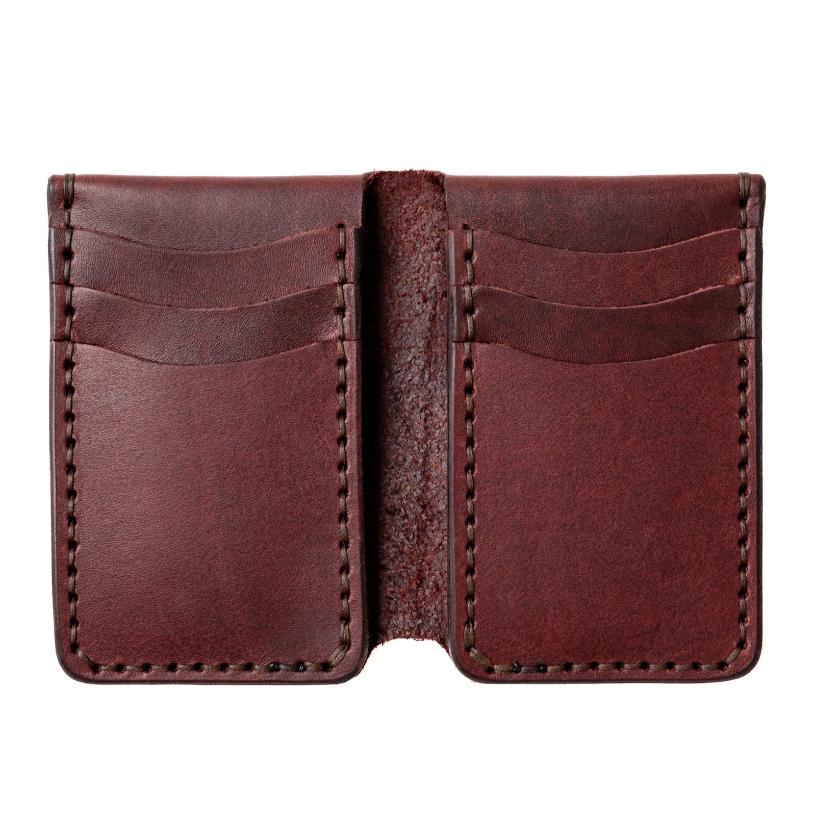 Leather Vertical Wallet - Oxblood Popov Leather®