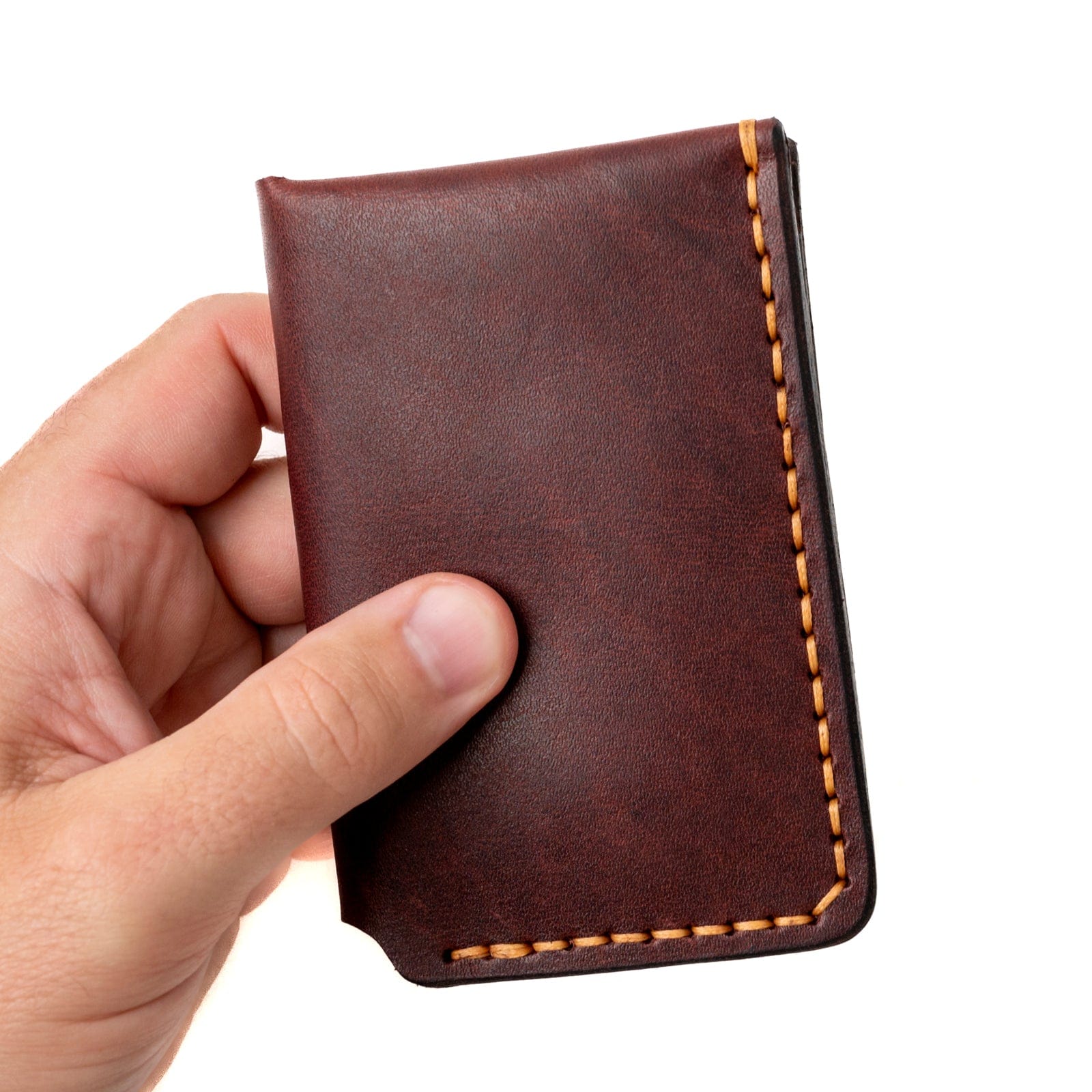 Leather Vertical Wallet - Oxblood Popov Leather®