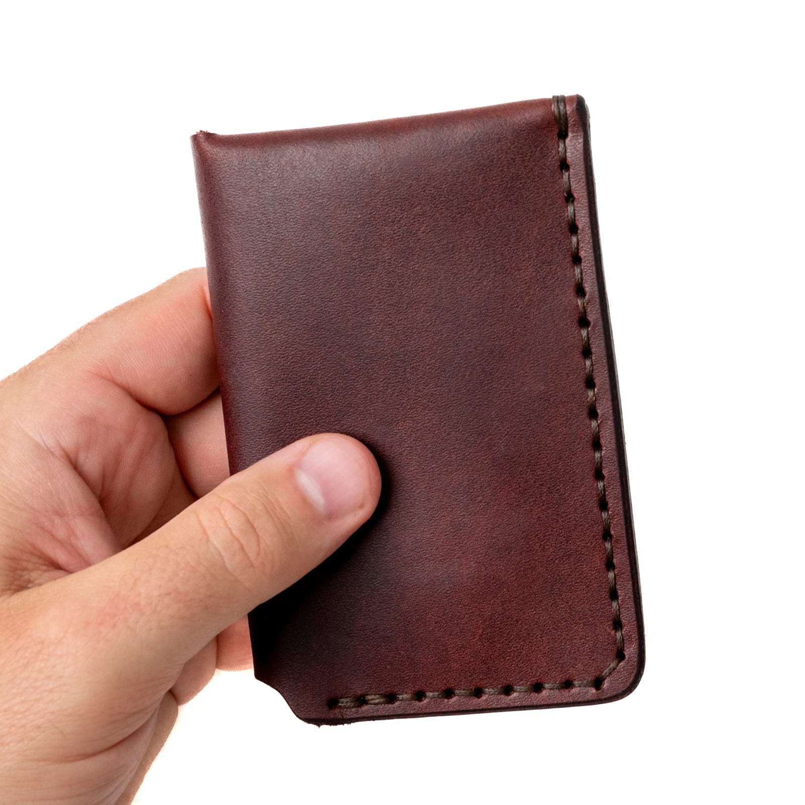 Leather Vertical Wallet - Oxblood Popov Leather®