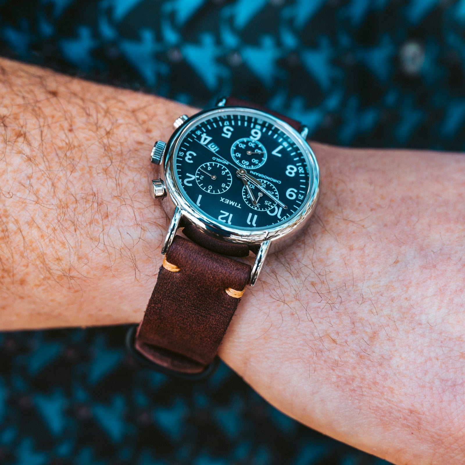 Oxblood leather watch strap sale