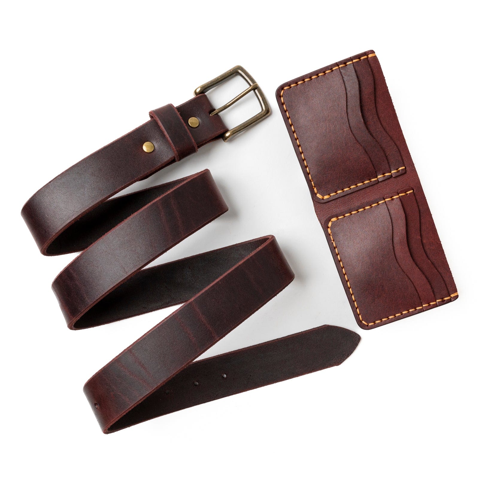 Matching Belt & Wallet Bundle - Oxblood Popov Leather®