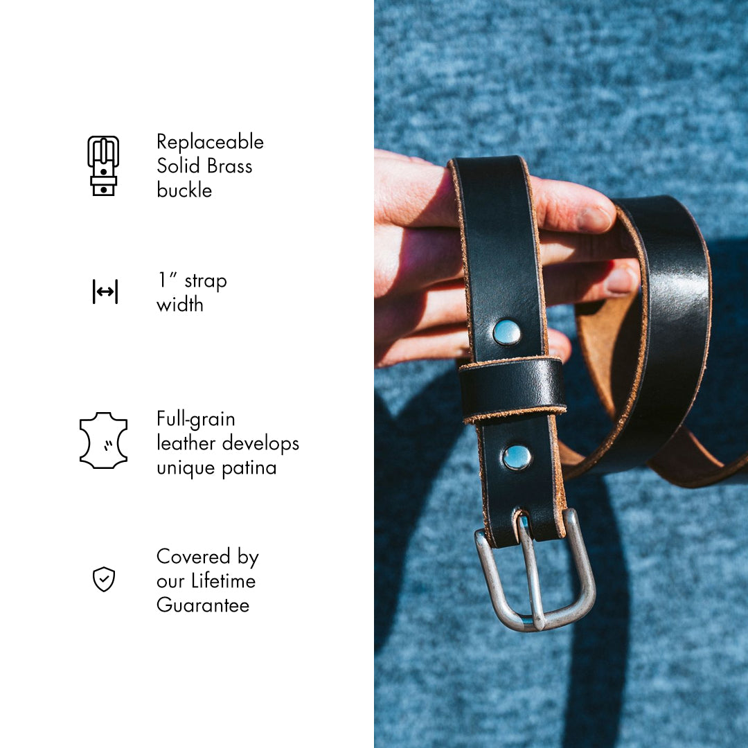 Leather Dress Belt - 1"