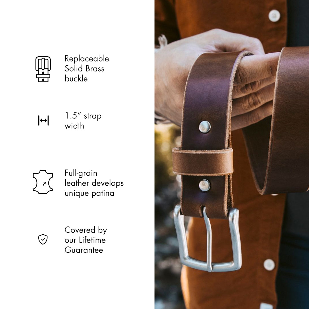 Leather Belt - 1.5"