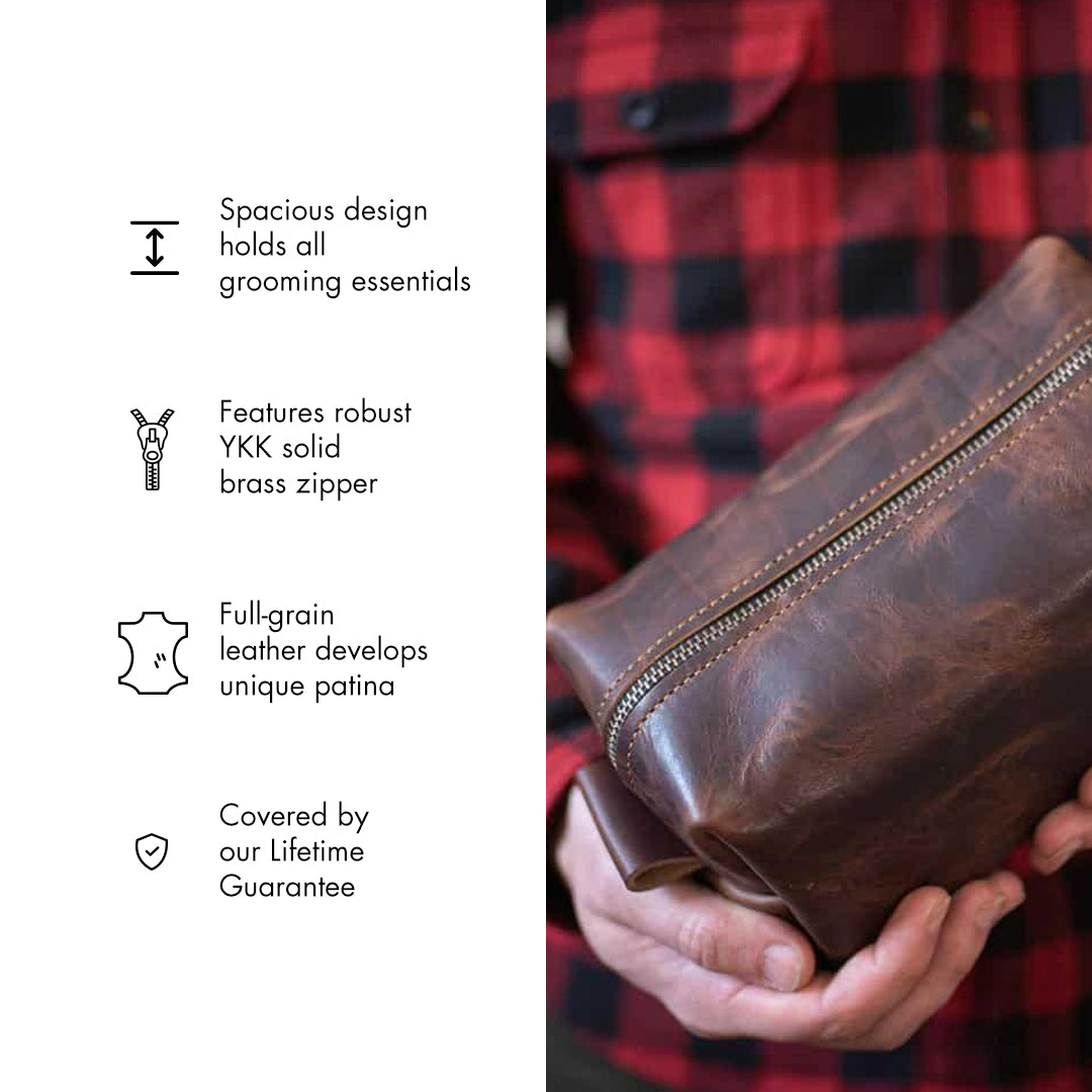 Leather Toiletry Bag