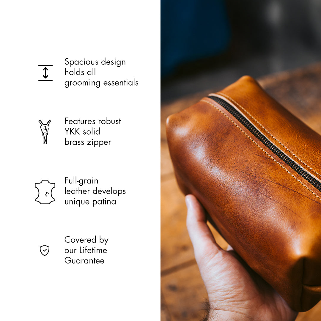 Leather Toiletry Bag